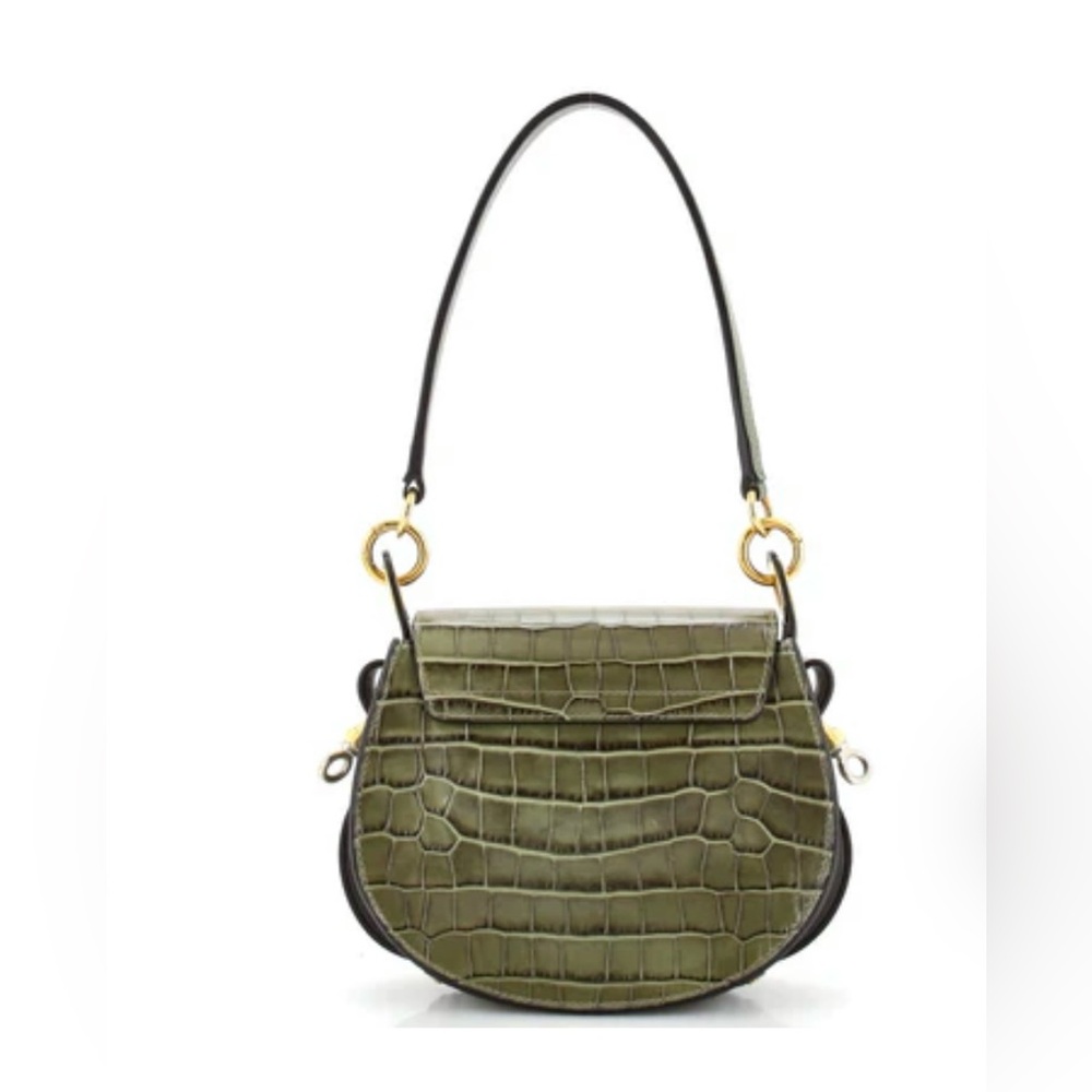 Chloe Tess Bag Crocodile Embossed Leather Small - Picture 3 of 16